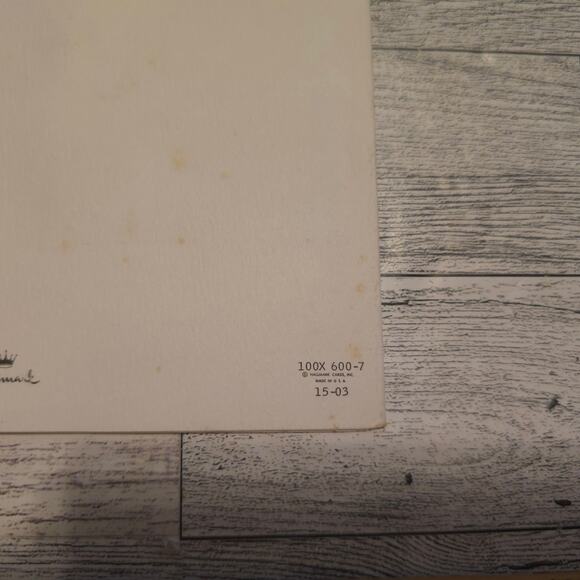 Vintage Hallmark Christmas Card Wife No Envelope - Picture 7 of 10